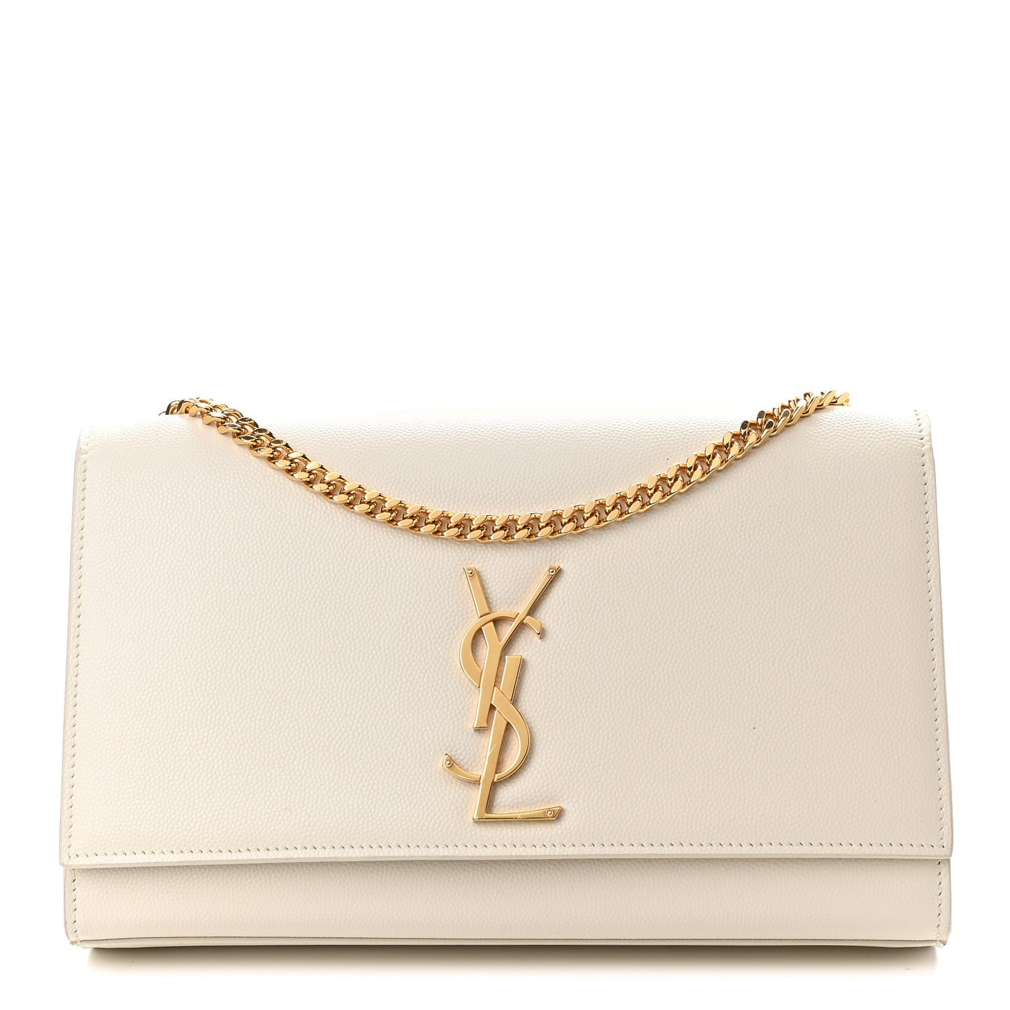 Grain De Poudre Medium Classic Monogram Kate Satchel Crema Soft