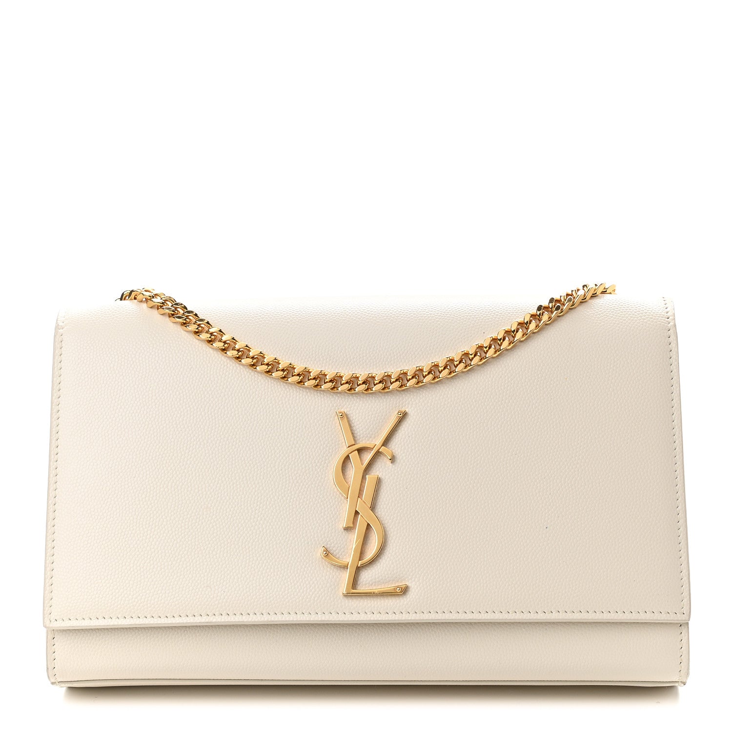 Saint Laurent Grain De Poudre Medium Classic Monogram Kate Satchel Crema Soft 1 of 8