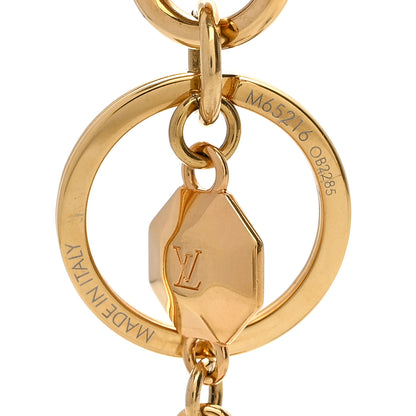 Louis Vuitton LV Facettes Bag Charm Key Holder Gold 4 of 4