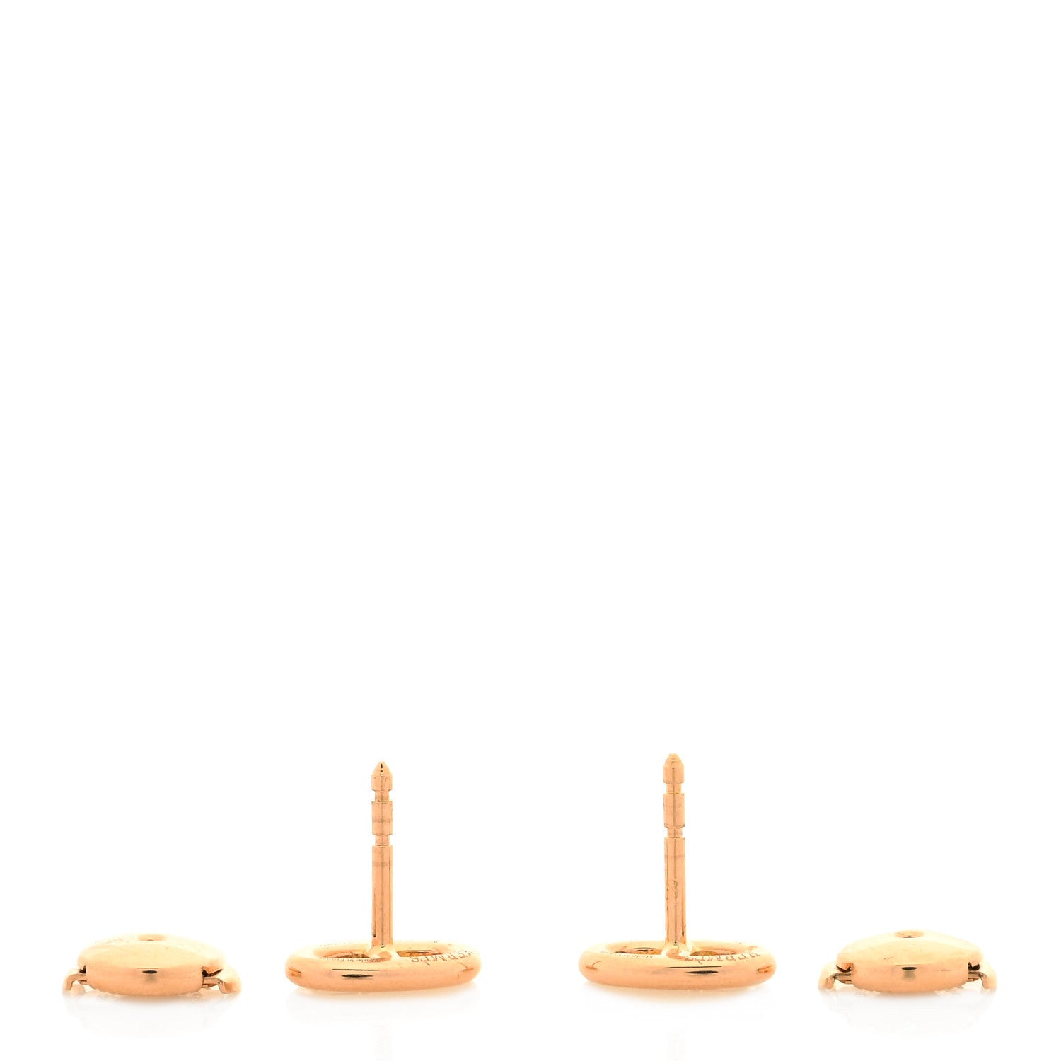 Hermes 18K Rose Gold TPM Farandole Stud Earrings 2 of 3