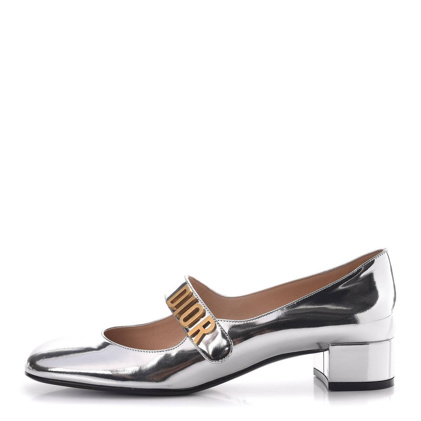 Mirror Finish Calfskin Baby-D Ballet Pumps 39 Silver