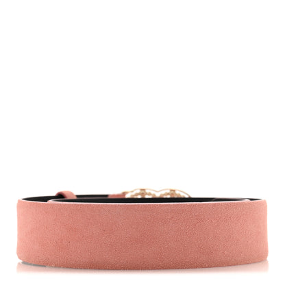Chanel Suede Pearl Crystal CC Belt 70 28 Pink 2 of 5