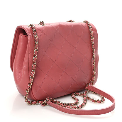 Chanel Calfskin Stitched Small Flap Bag Pink 3 of 10
