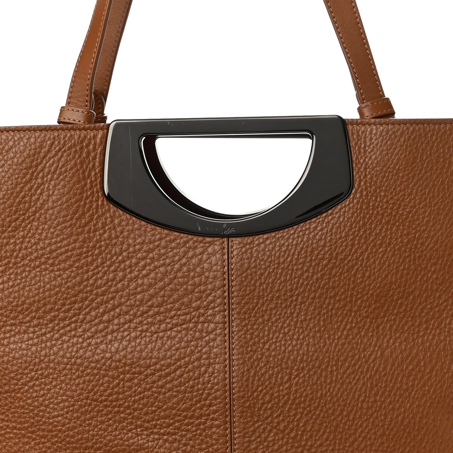 Christian Louboutin Grained Calfskin Passage Fringe Shopping Tote Brown 8 of 10