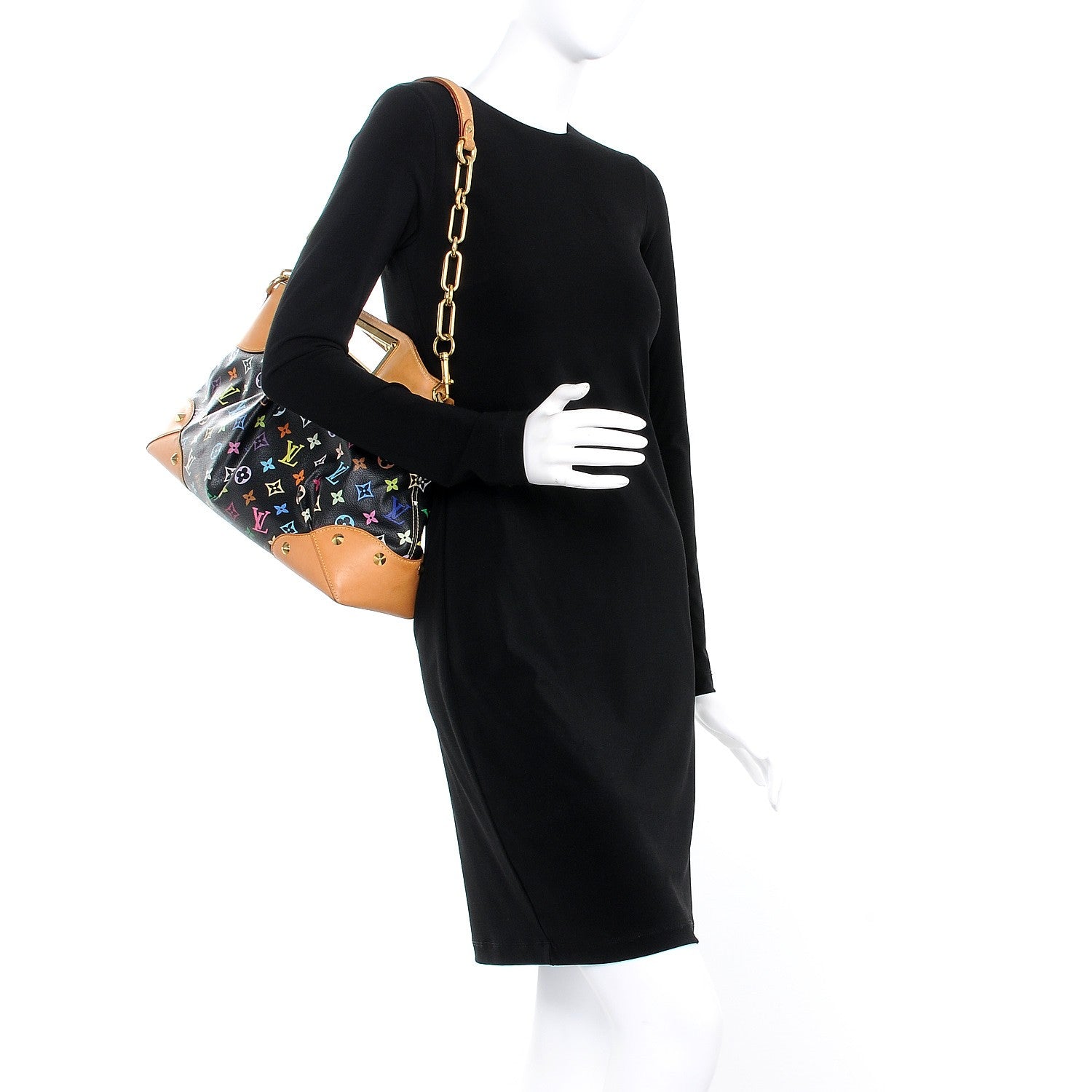 Louis Vuitton Monogram Multicolor Judy GM Black 2 of 7