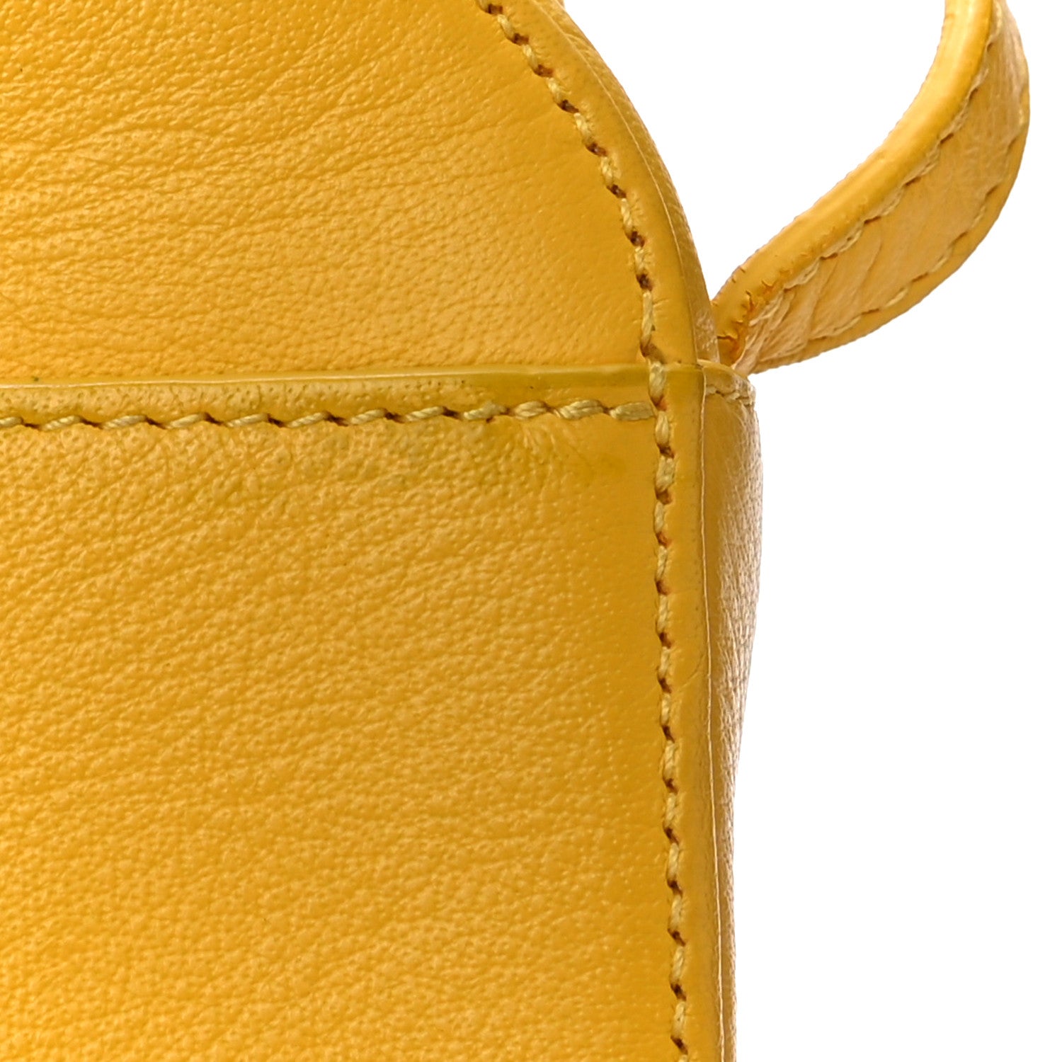 Balenciaga Calfskin Logo XS Everyday Camera Bag Yellow Black 11 of 11
