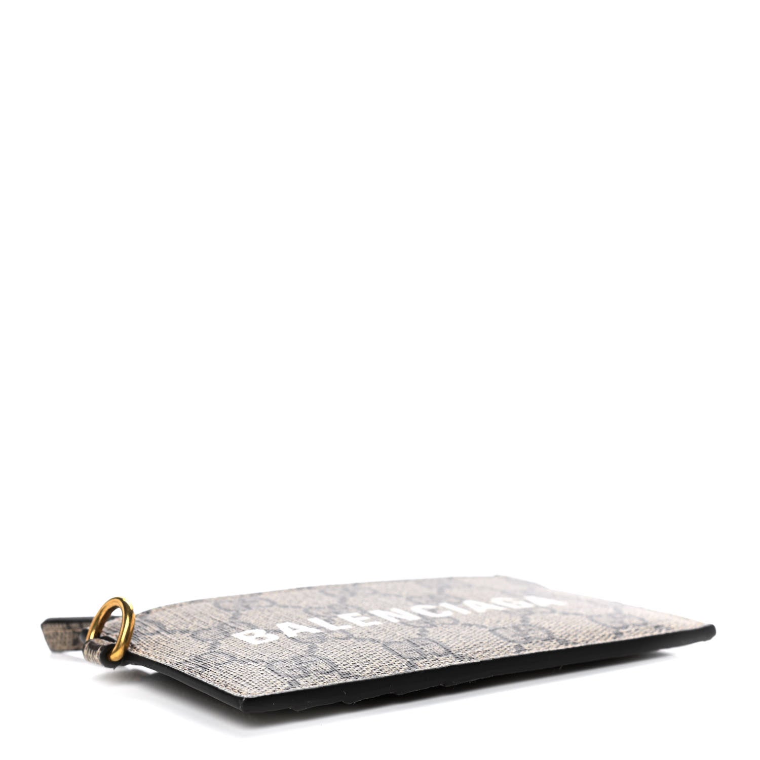 Gucci X BALENCIAGA GG Supreme Monogram Logo Card Case With Strap Beige Ebony 4 of 8
