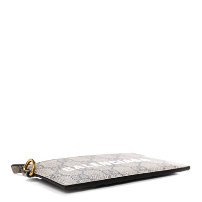 Gucci X BALENCIAGA GG Supreme Monogram Logo Card Case With Strap Beige Ebony 4 of 8