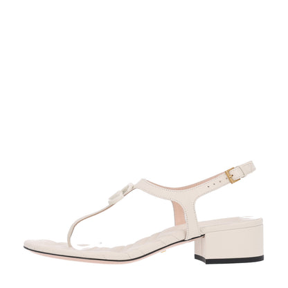 Gucci Nappa Matelasse Double G 35mm Thong Sandals 38 Mystic White 1 of 10