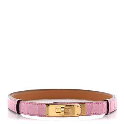 Hermes Matte Alligator Kelly Belt 5P Pink 1 of 4