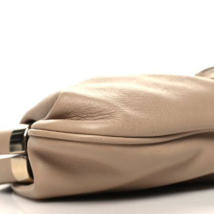 Gucci Calfskin Bamboo Frame Top Tassel Clutch Camelia 9 of 13