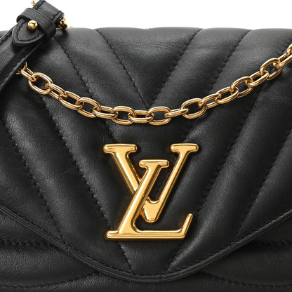 Louis Vuitton Calfskin LV New Wave Chain Bag Black 7 of 9