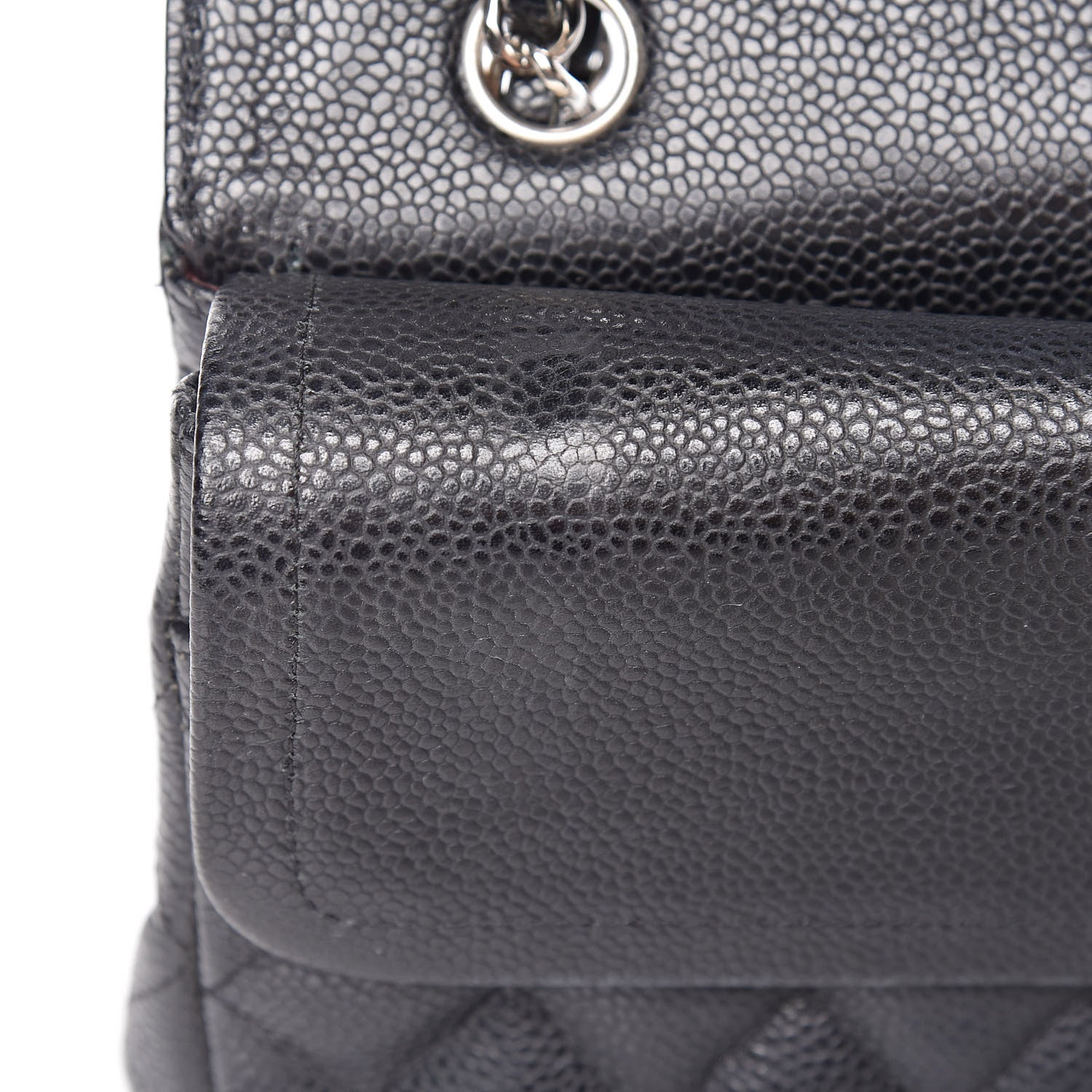 Chanel Caviar Quilted Medium Double Flap Black 10 of 12