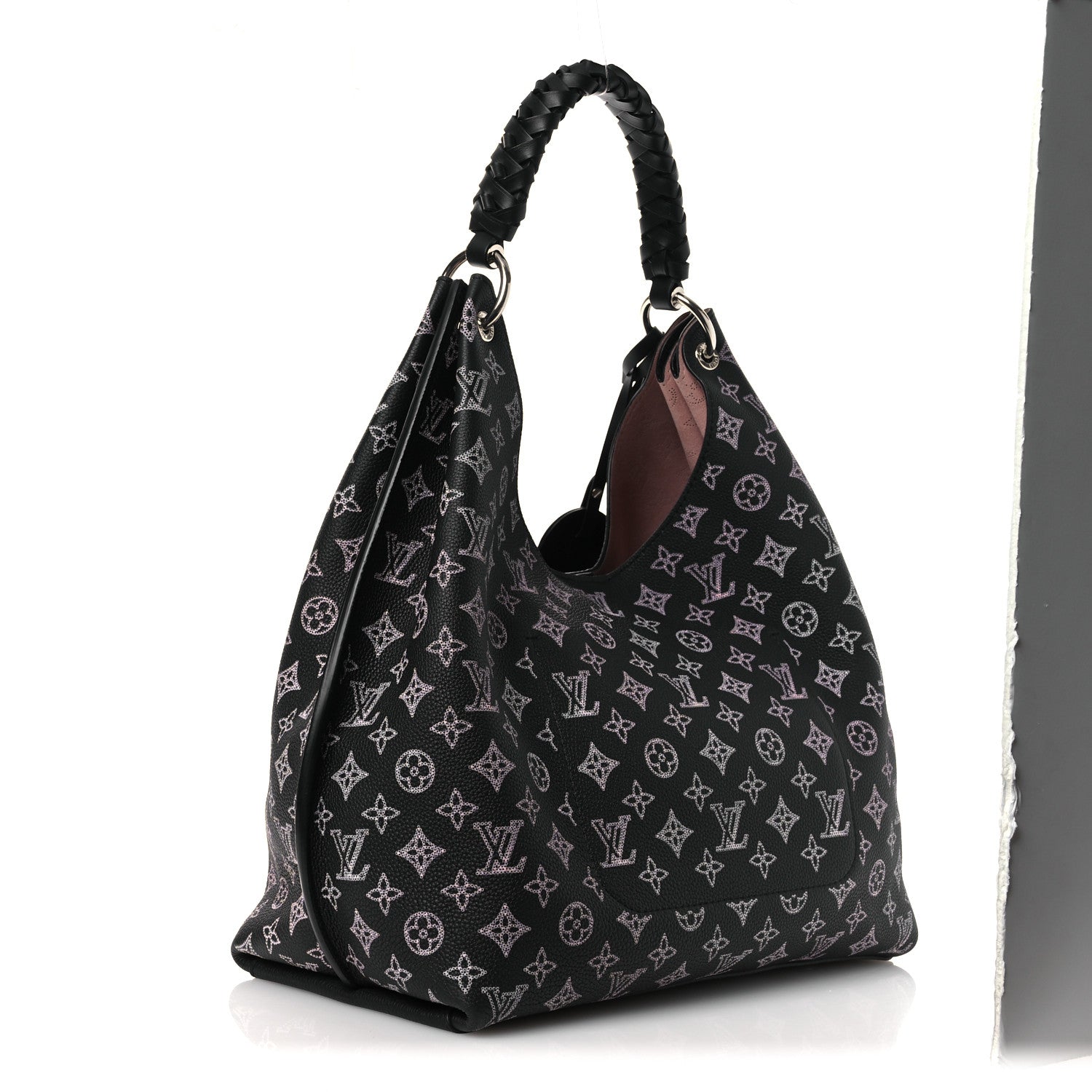 Louis Vuitton Mahina Carmel Hobo PM Black 3 of 9