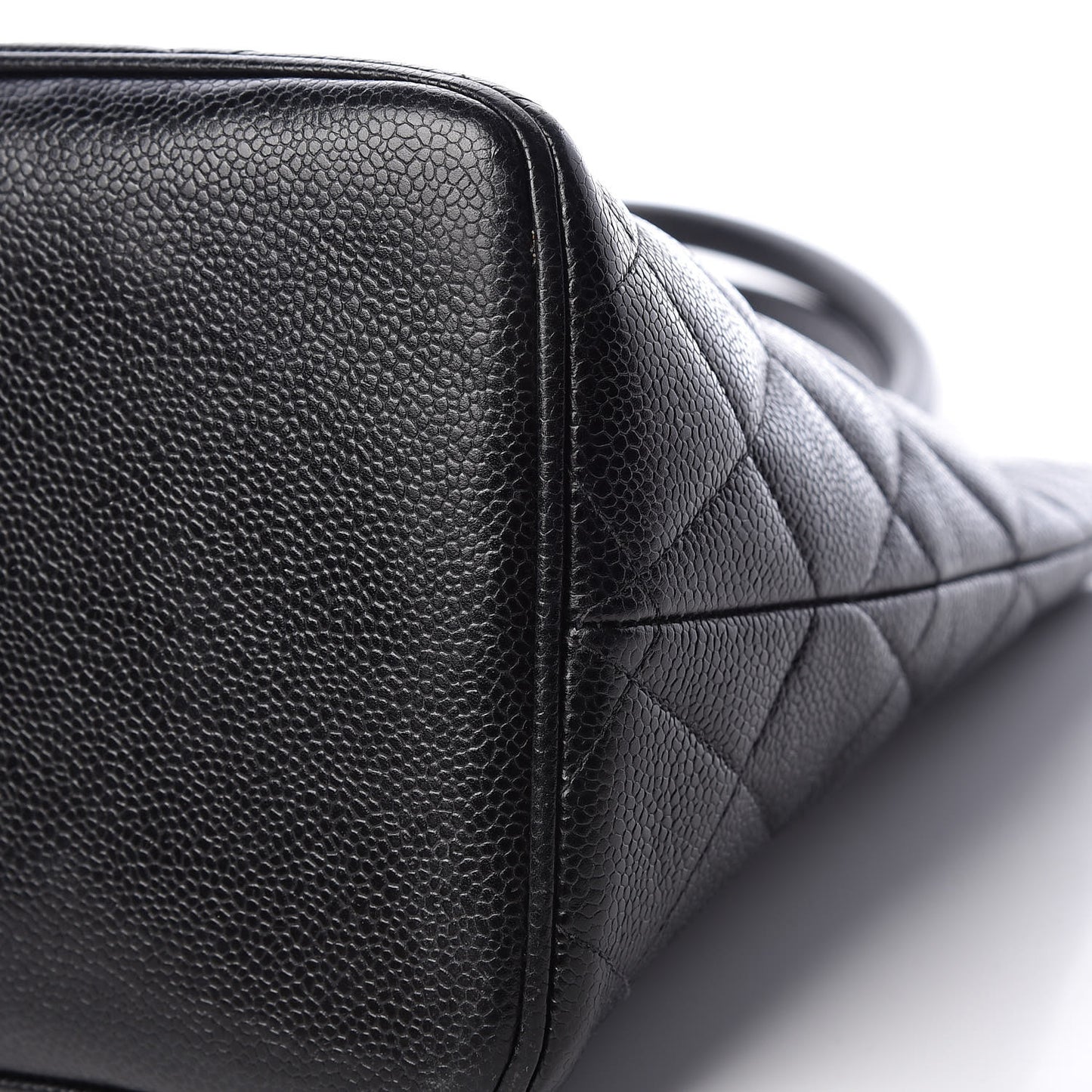 Caviar Quilted Medallion Tote Black