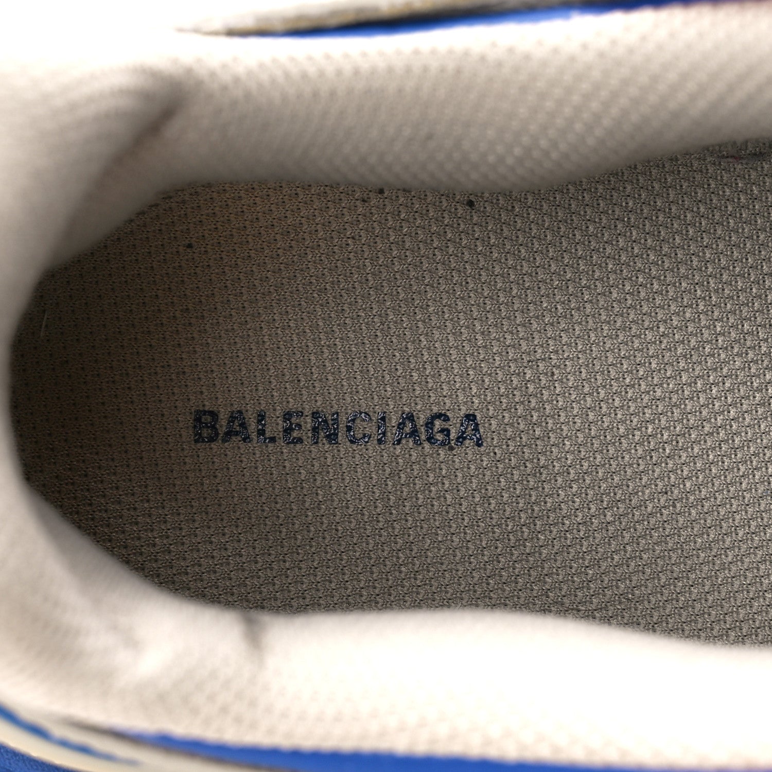 Balenciaga Rubber Mesh Bi-Color Mens Track.2 Open Sneakers 41 Beige Blue Red 8 of 9