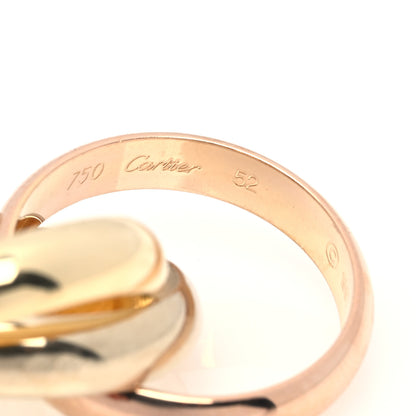 Cartier 18K Pink Yellow White Gold Large Trinity Ring 52 6 4 of 5