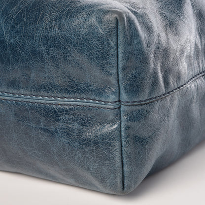 Prada Vitello Shine Tote Denim 11 of 11