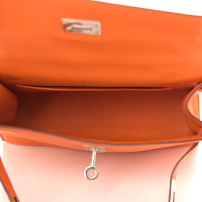 Hermes Swift Kelly Pochette Clutch Orange 5 of 21