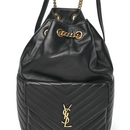 Saint Laurent Lambskin Matelasse Monogram Joe Backpack Black 7 of 11