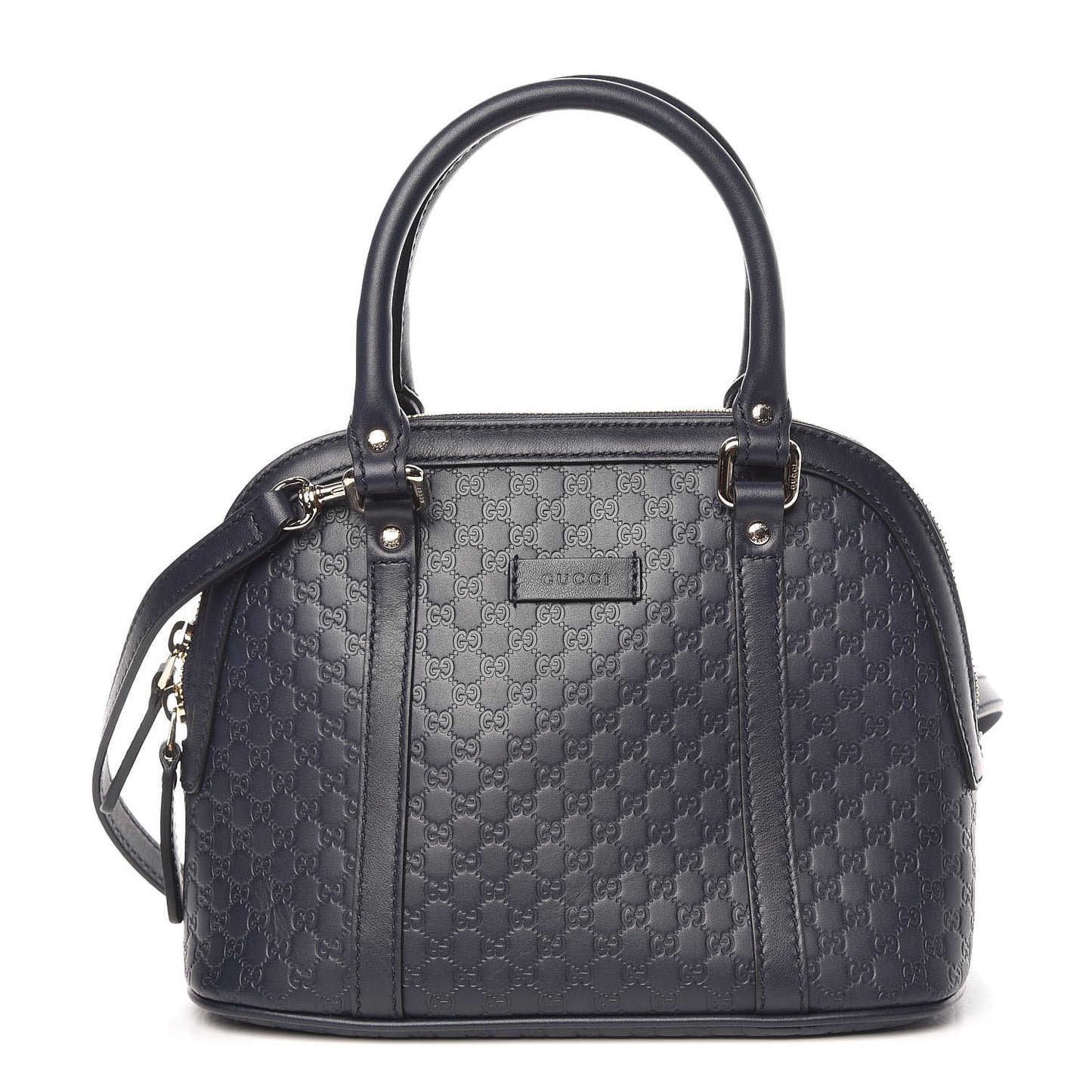 Soft Microguccissima Mini Dome Bag Blue