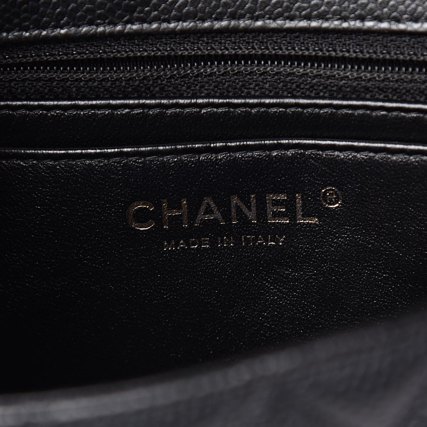 Caviar Quilted Mini Rectangular Flap Black