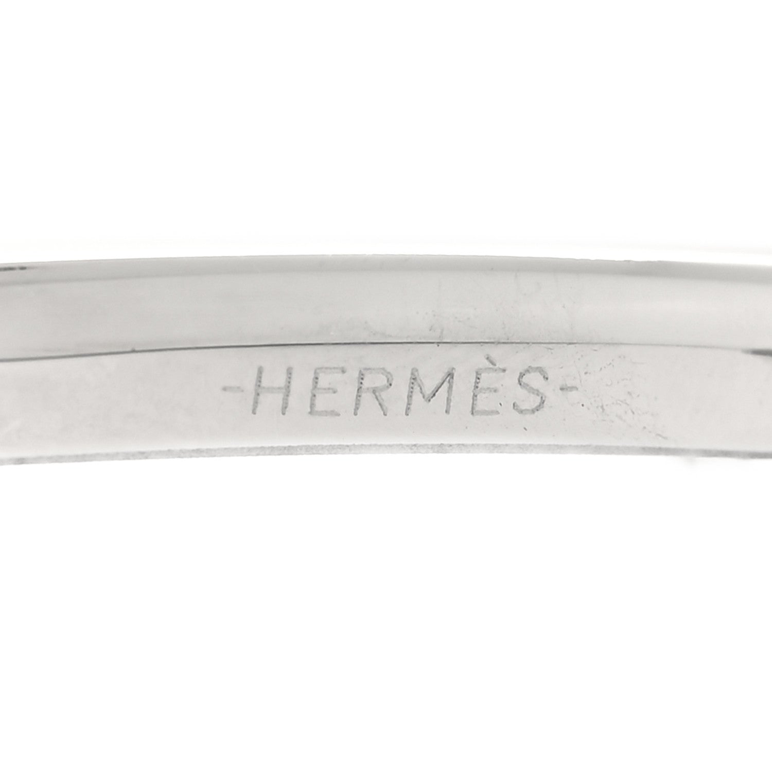 Hermes Palladium Smile 32mm H Belt Buckle Silver 3 of 4