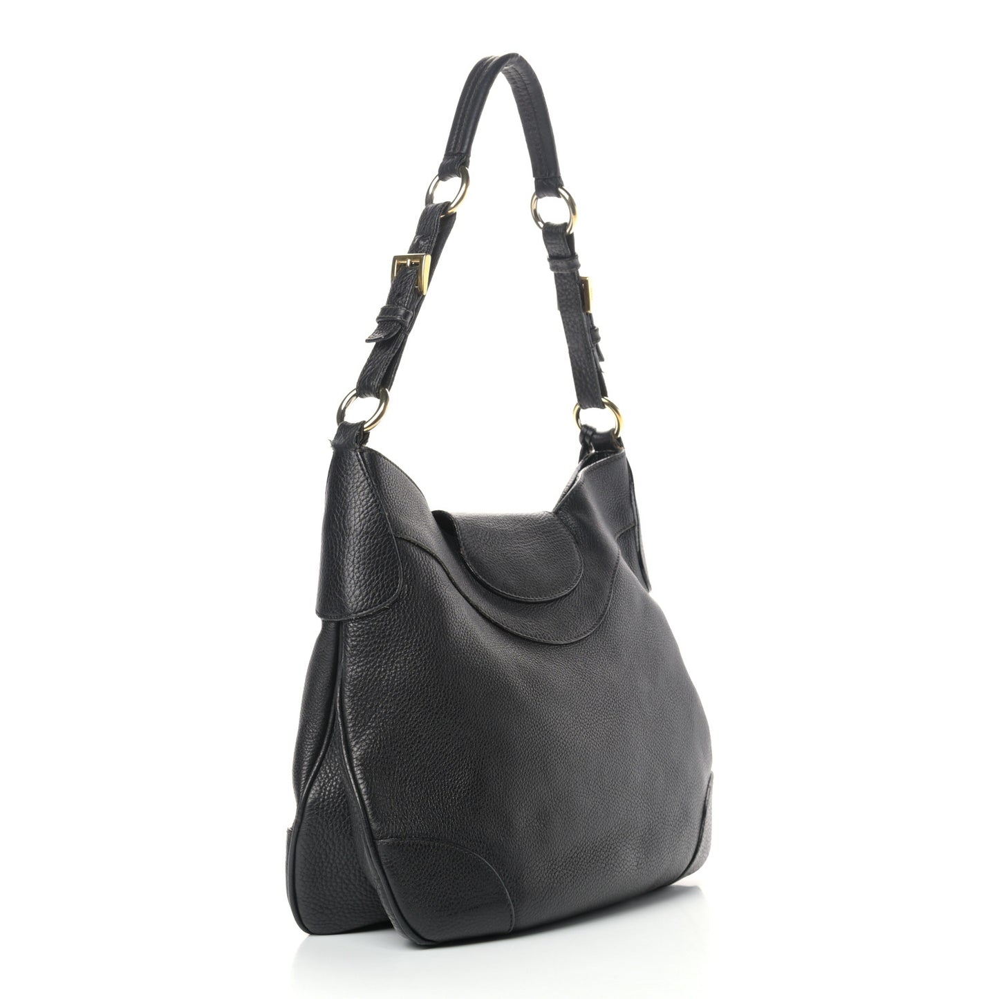Vitello Daino Pushlock Hobo Black