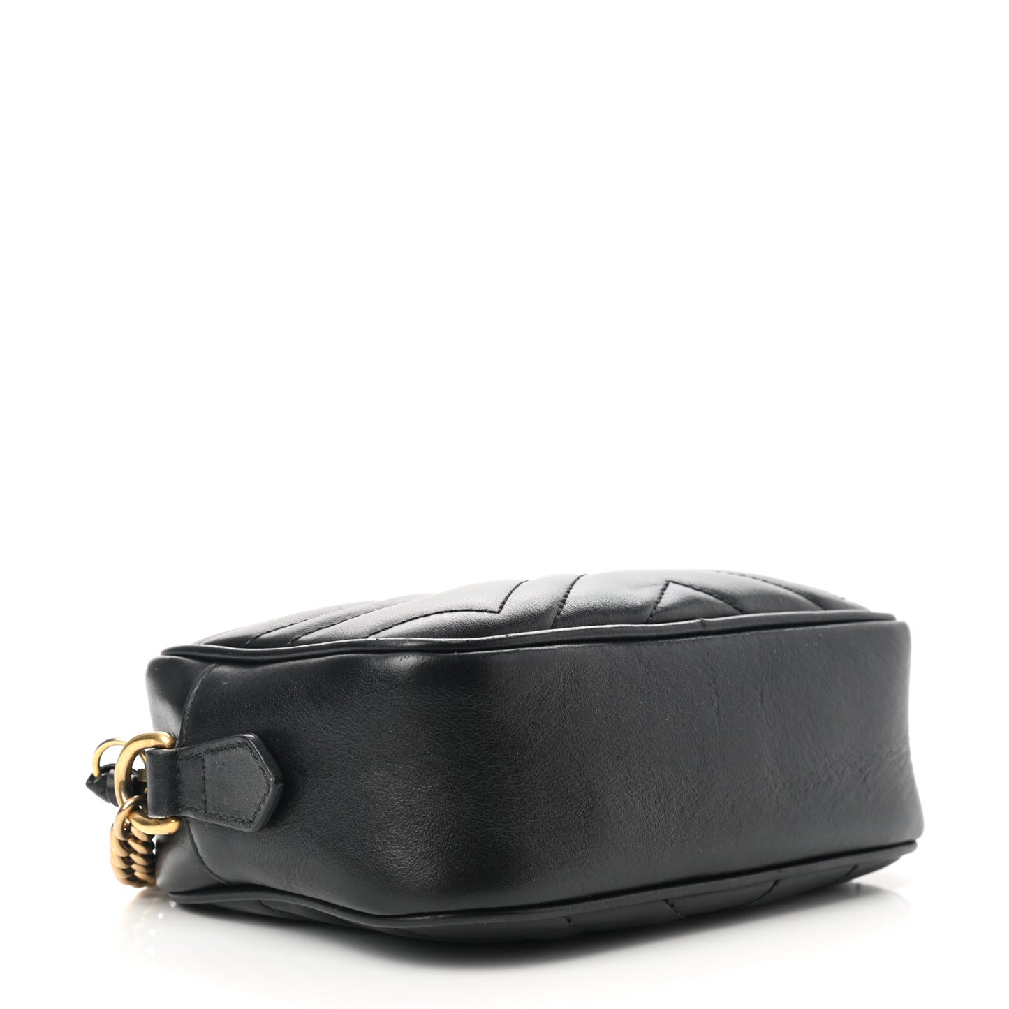 Calfskin Matelasse Mini GG Marmont Chain Shoulder Bag Black