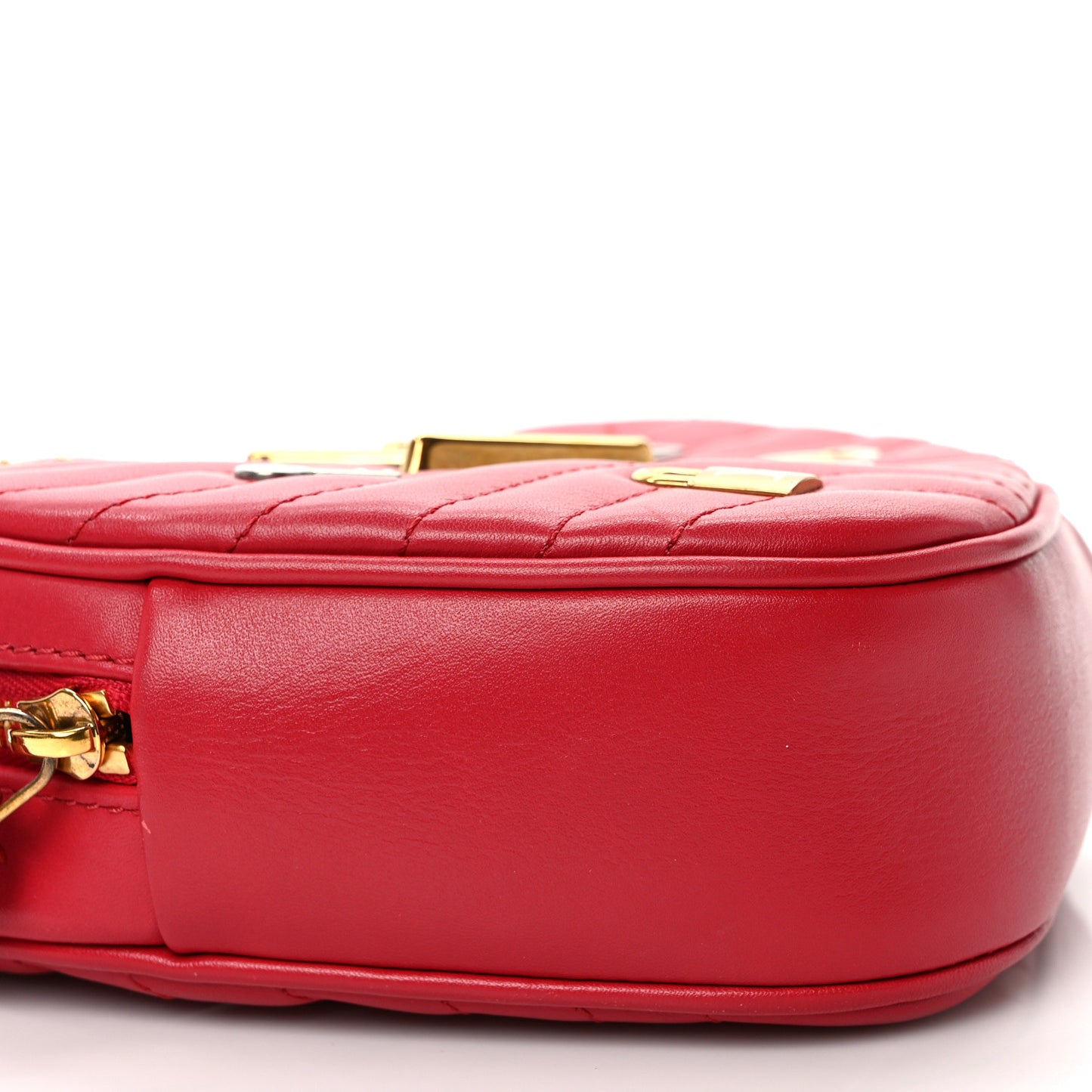 Calfskin Embellished New Wave Love Lock Heart Bag Ecarlate