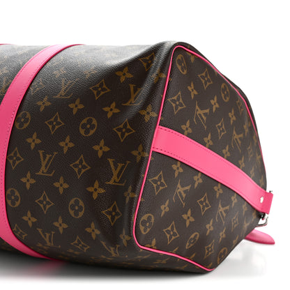 Louis Vuitton Monogram Keepall Bandouliere 45 Pondichery Pink 8 of 8