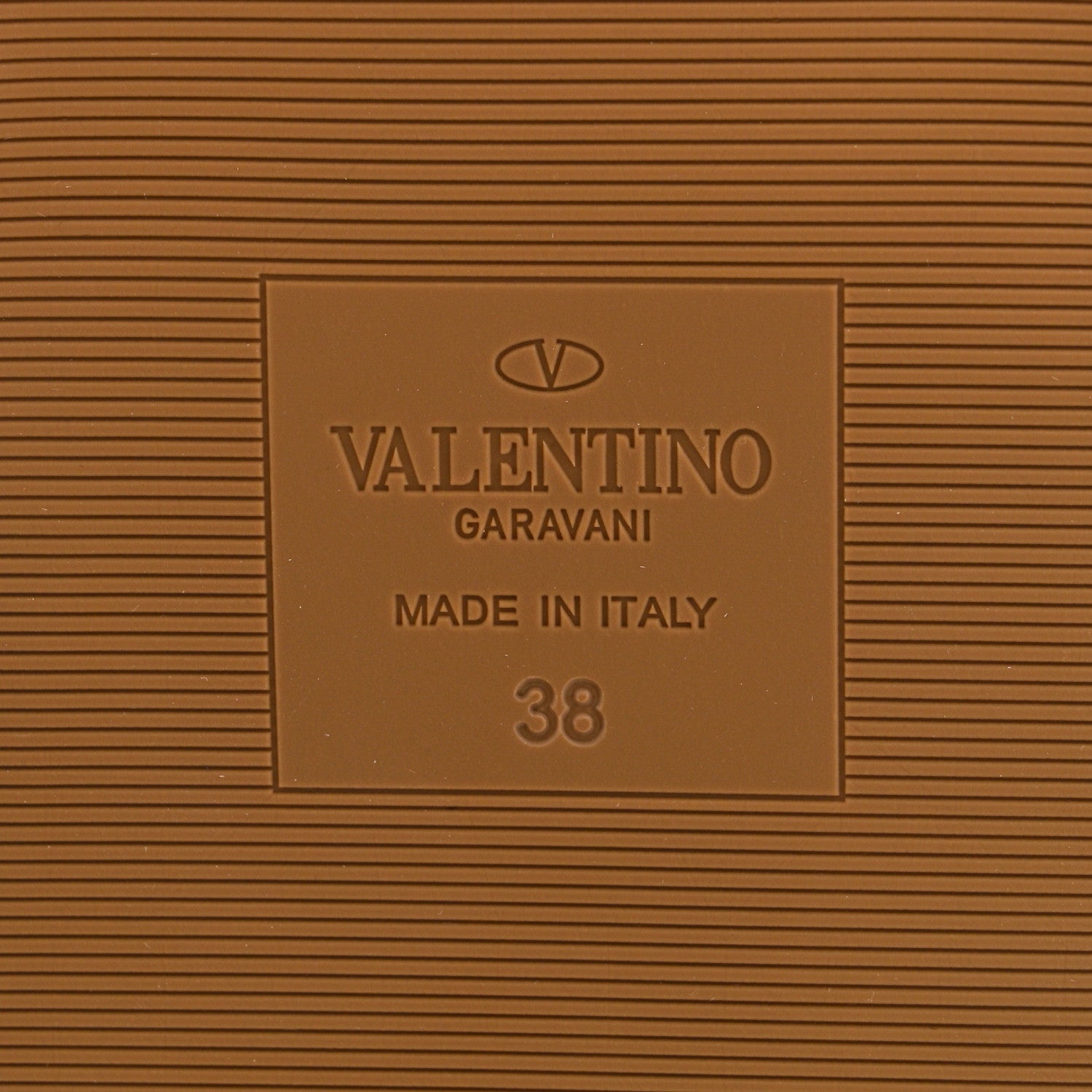 Valentino Garavani Calfskin Roman Stud Flat Slide Sandals 38 Saddle Brown 6 of 8