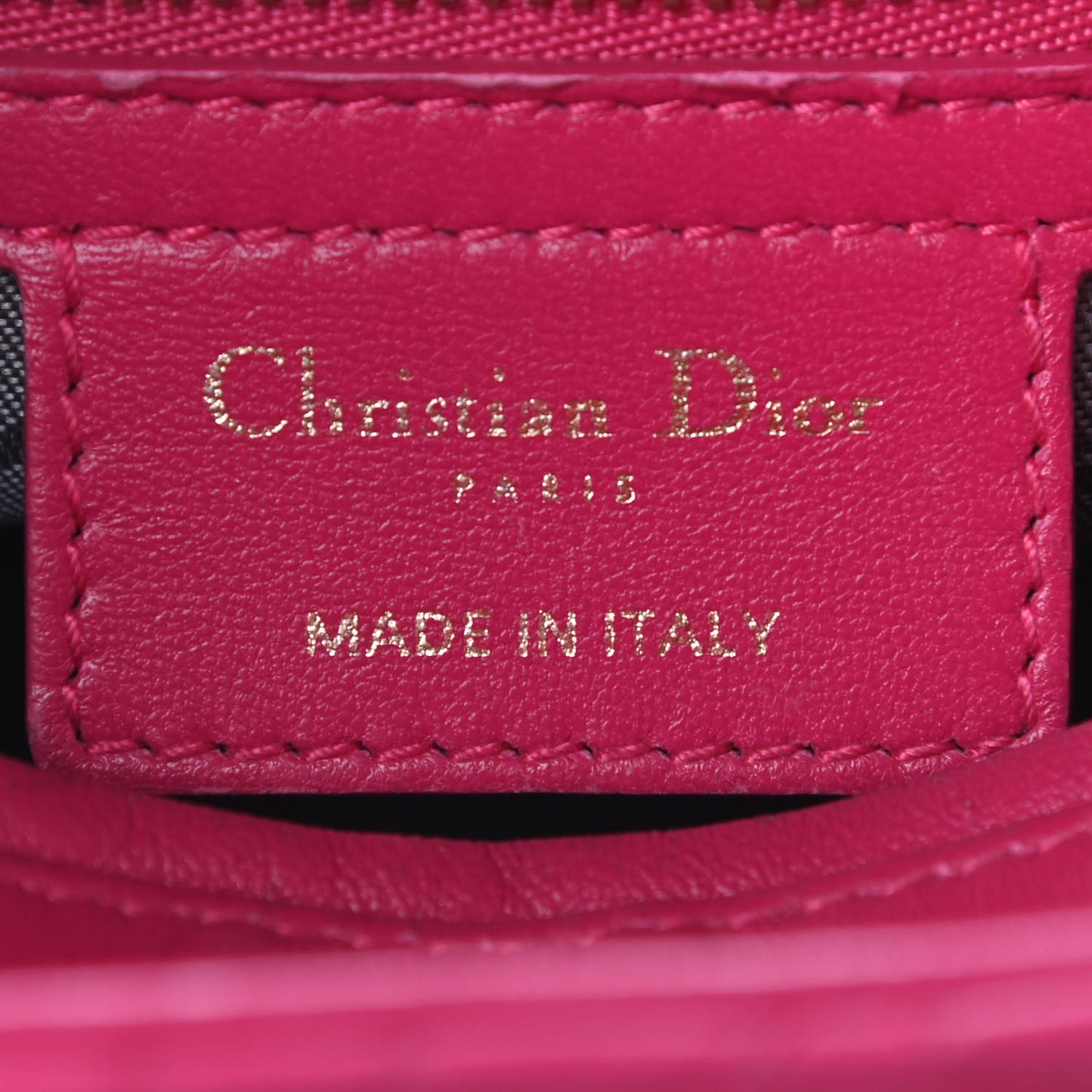 Lambskin Cannage Medium Lady Dior Pink