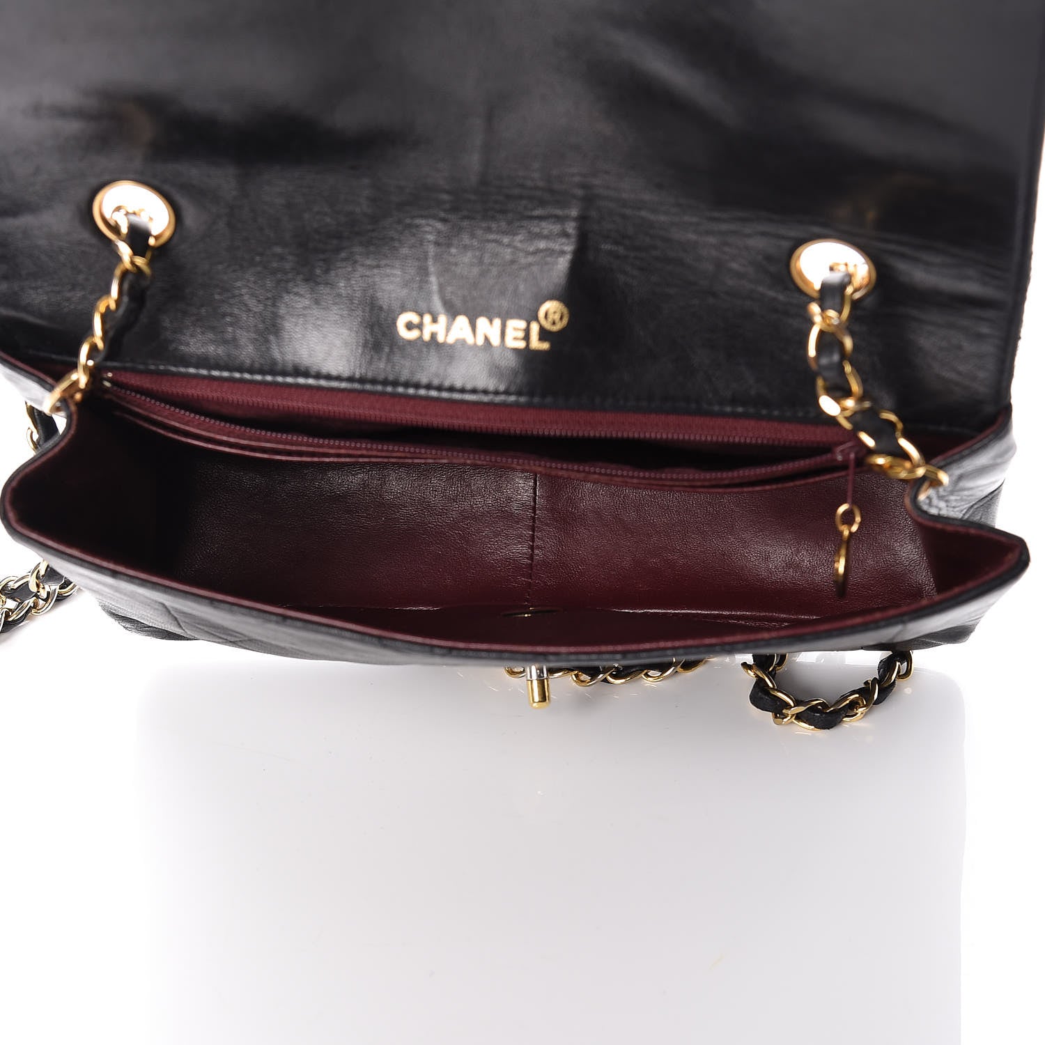 Chanel Lambskin Quilted Medium Single Flap Black 5 of 20