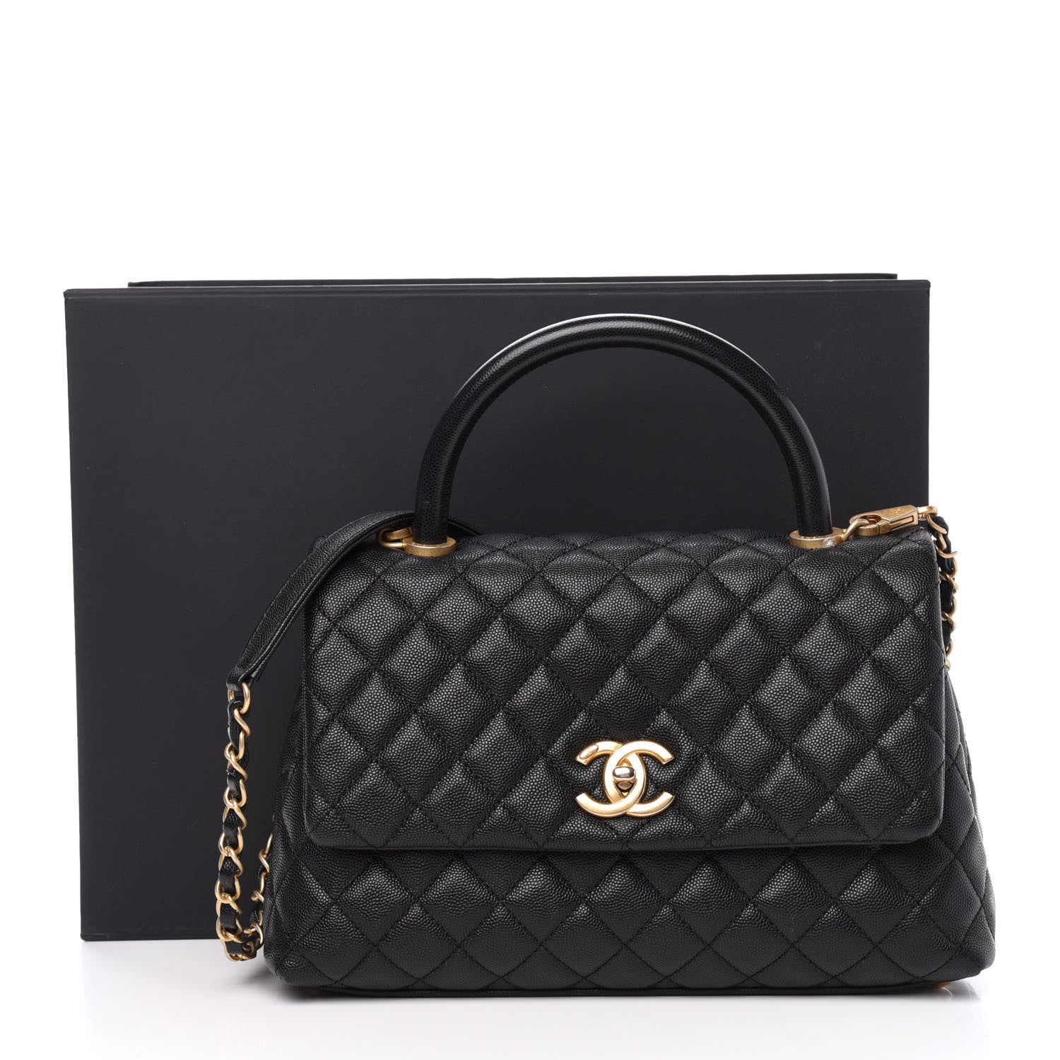 Chanel Caviar Quilted Small Coco Handle Flap Black 11 of 11