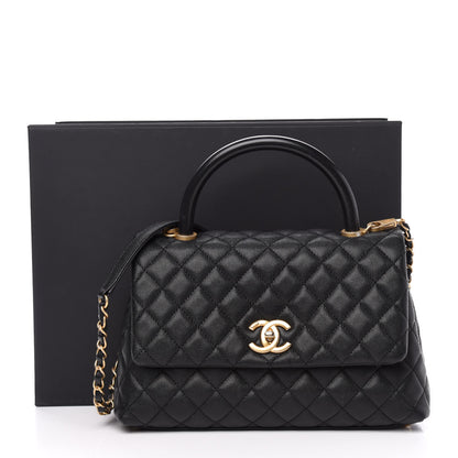 Chanel Caviar Quilted Small Coco Handle Flap Black 11 of 11