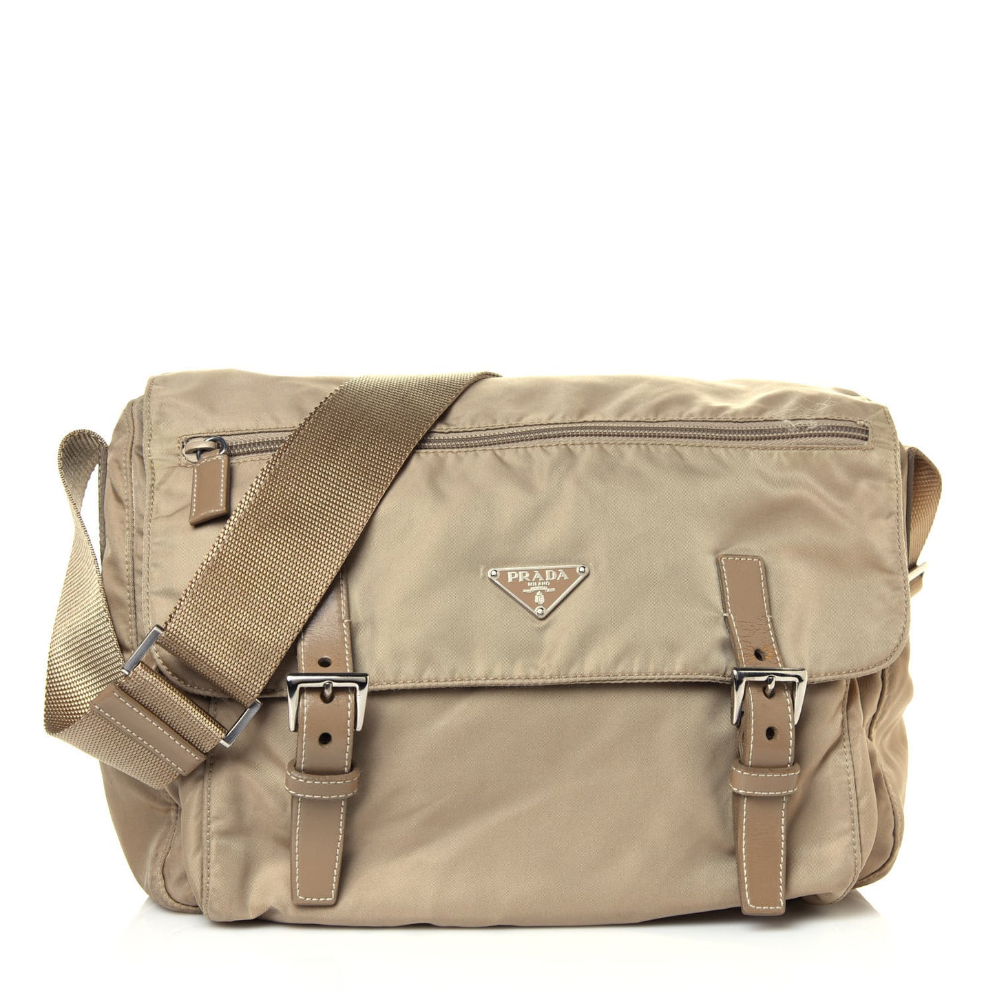 Nylon Vela Sport Messenger Bag Cammello