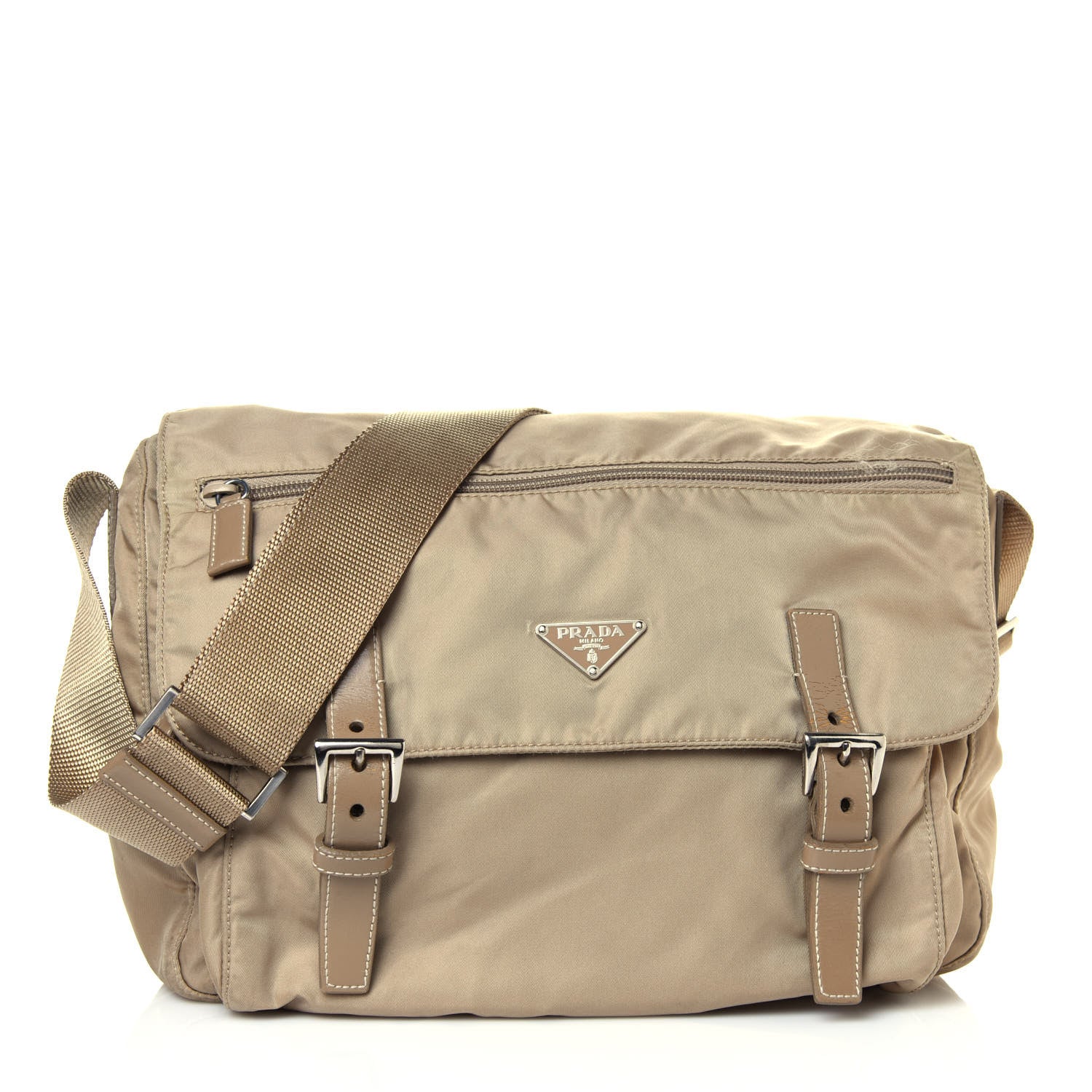 Prada Nylon Vela Sport Messenger Bag Cammello 1 of 12