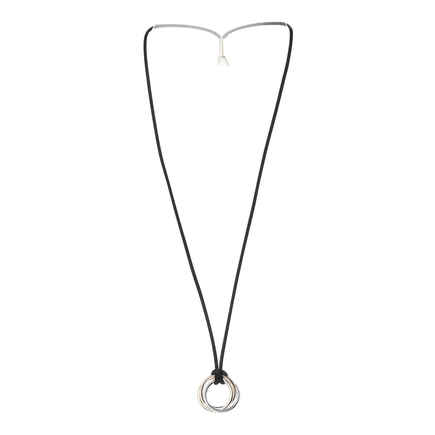 18K Pink Yellow White Gold Trinity Cord Necklace