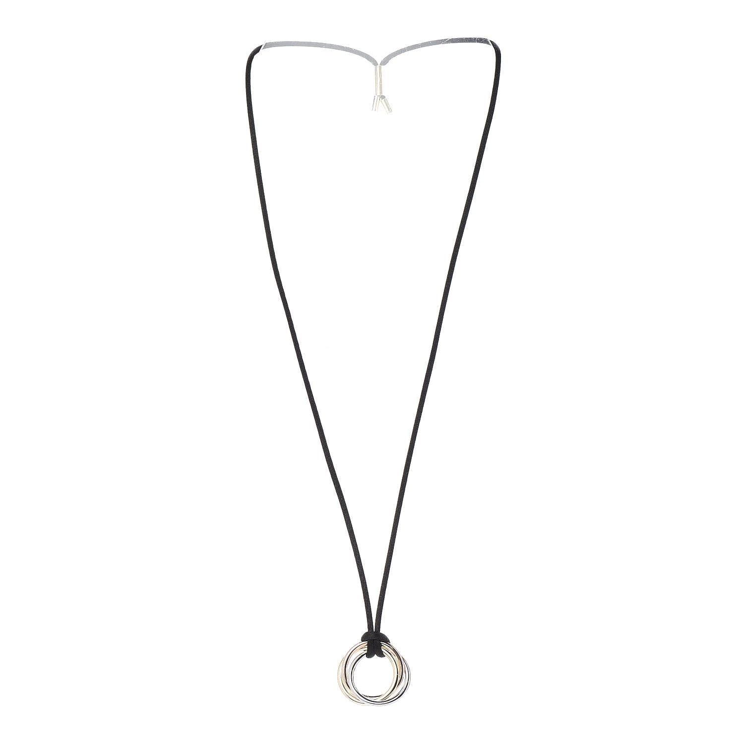 Cartier 18K Pink Yellow White Gold Trinity Cord Necklace 3 of 8