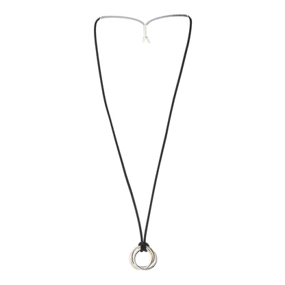 Cartier 18K Pink Yellow White Gold Trinity Cord Necklace 3 of 8