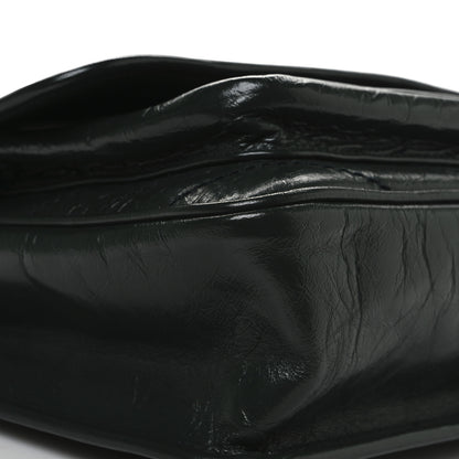 Saint Laurent Crinkled Lambskin Matelasse Monogram Baby Niki Chain Satchel Dark Green 9 of 11