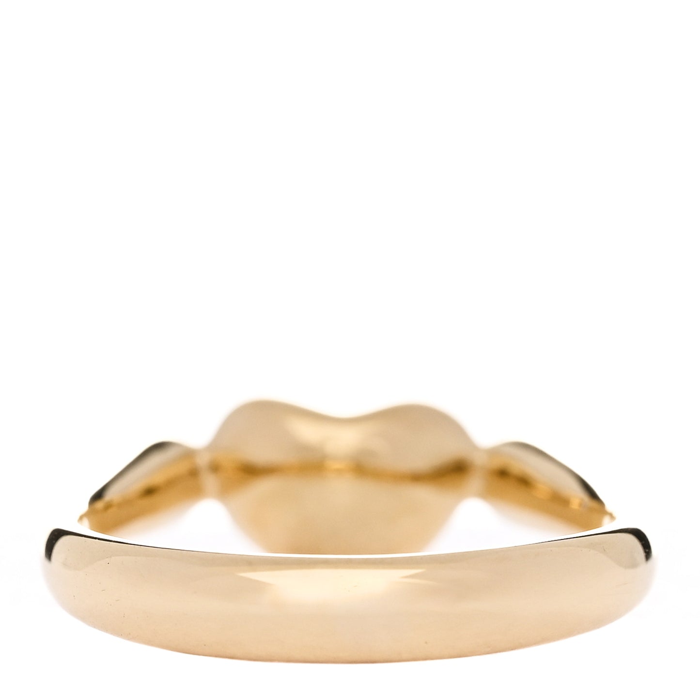 18K Yellow Gold Diamond Elsa Peretti Bean Wire Ring 49 4.75