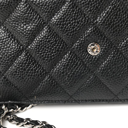 Chanel Caviar Quilted Wallet On Chain WOC Black 12 of 14