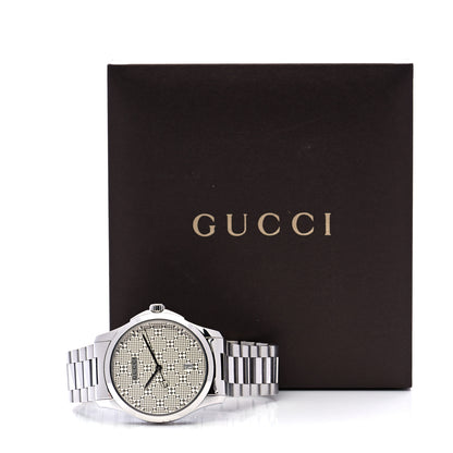 Gucci Stainless Steel 38mm G-Timeless Diamante Quartz Watch 6 of 6