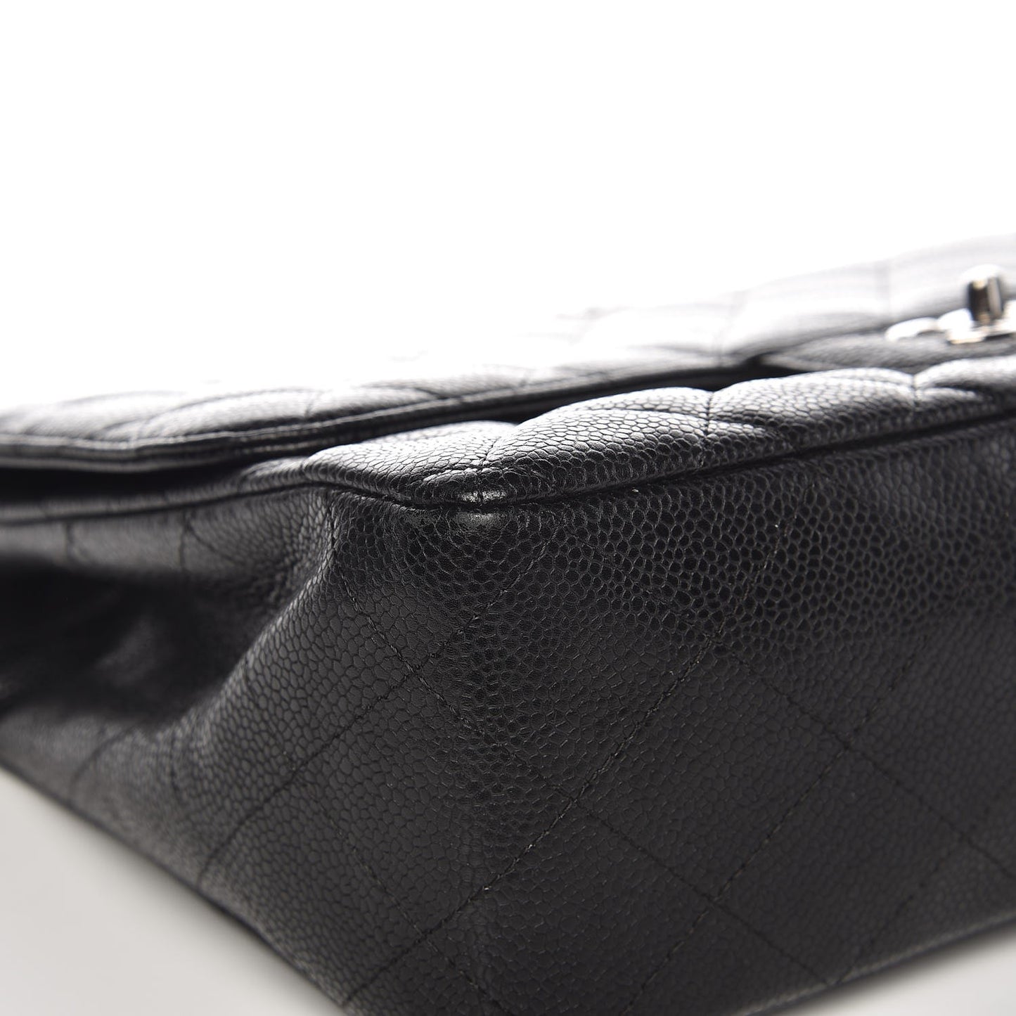 Caviar Quilted Jumbo Single Flap Black