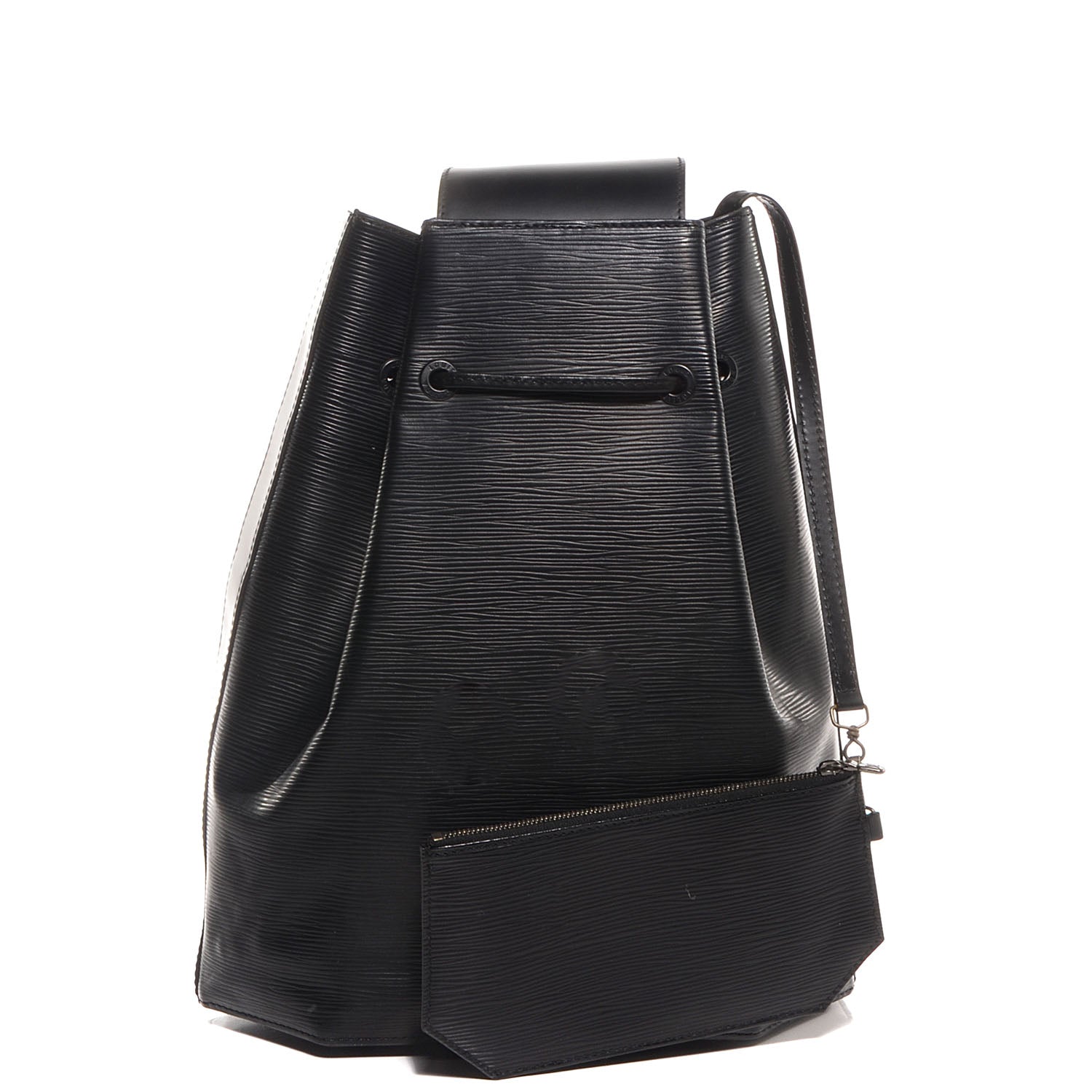 Louis Vuitton Epi Sac a Dos Drawstring Bag Black 4 of 8