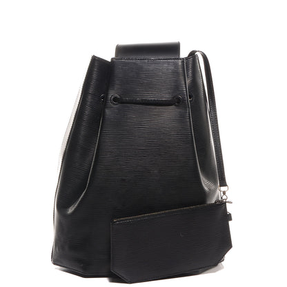 Louis Vuitton Epi Sac a Dos Drawstring Bag Black 4 of 8