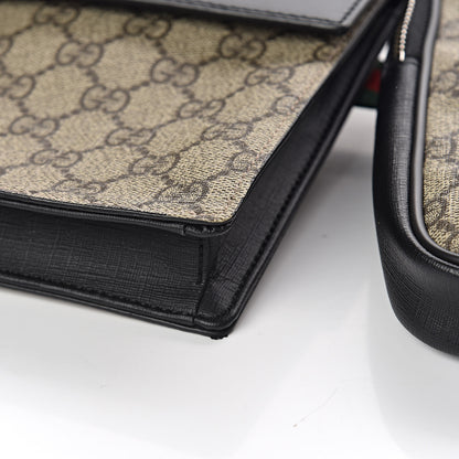 Gucci GG Supreme Monogram Web Belt Bag Black 12 of 14
