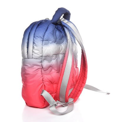 Chanel Nylon Embossed Small Doudoune Backpack Pink Blue White 3 of 7